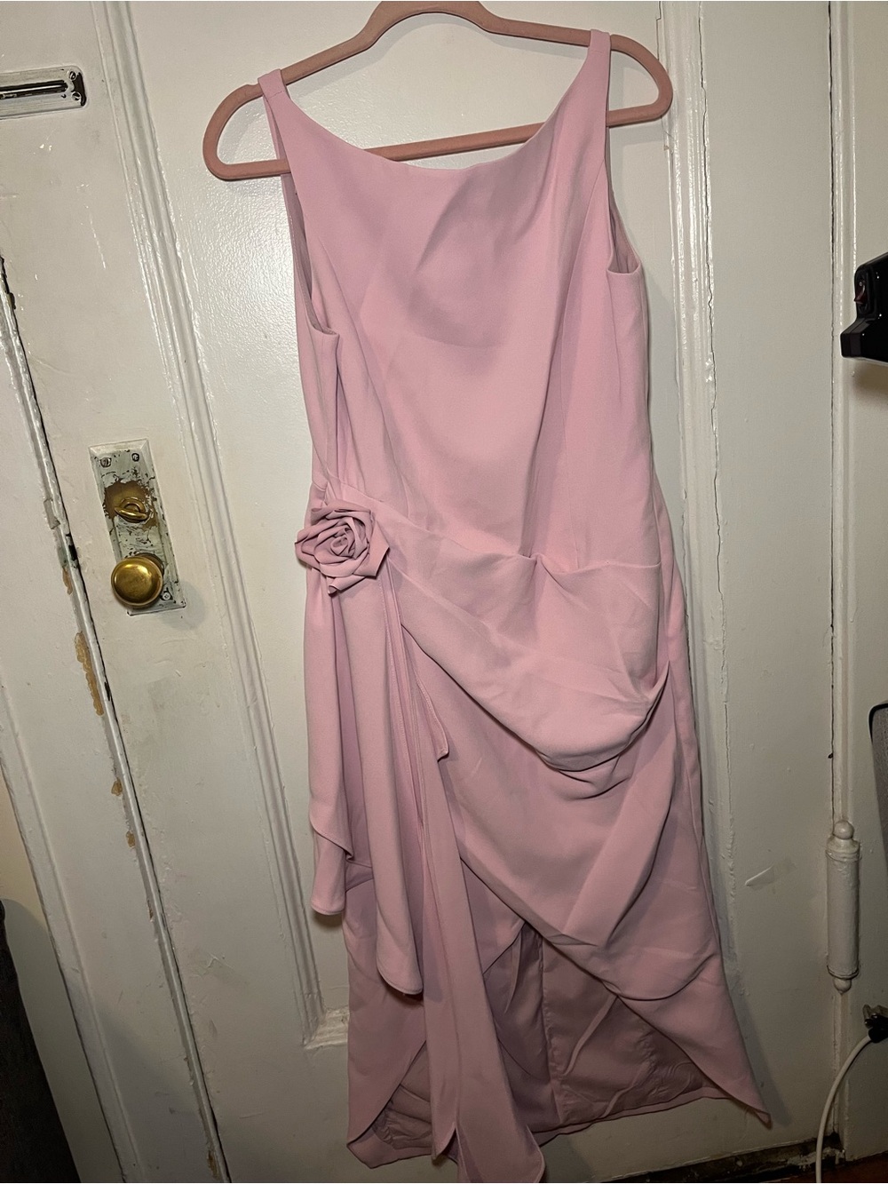 MOTF Sleeveless Rose Detail Pink Evening Dress size L - Picture 8 of 8